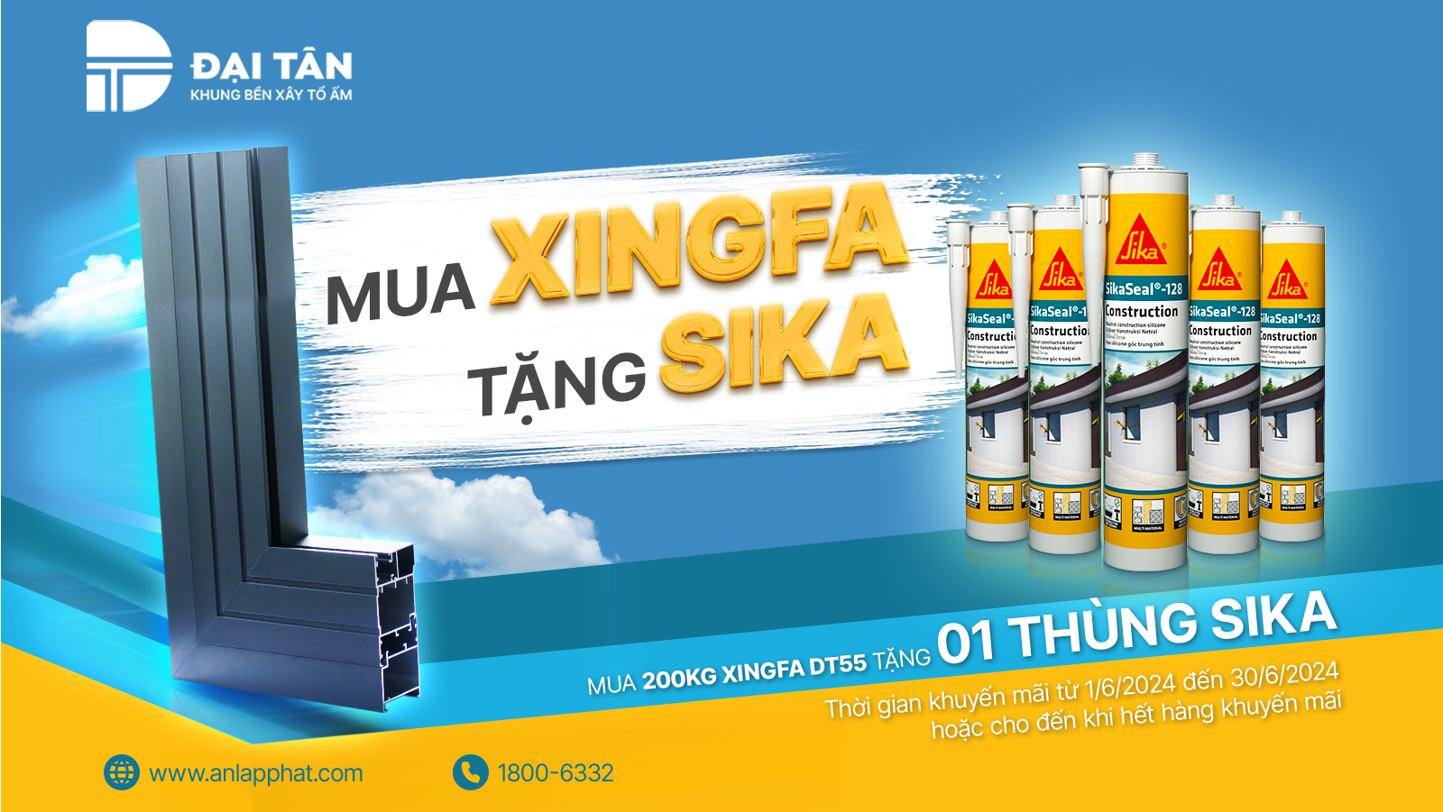 CHƯƠNG TRÌNH KHUYẾN MÃI THÁNG 6 – “MUA XINGFA – TẶNG SIKA”