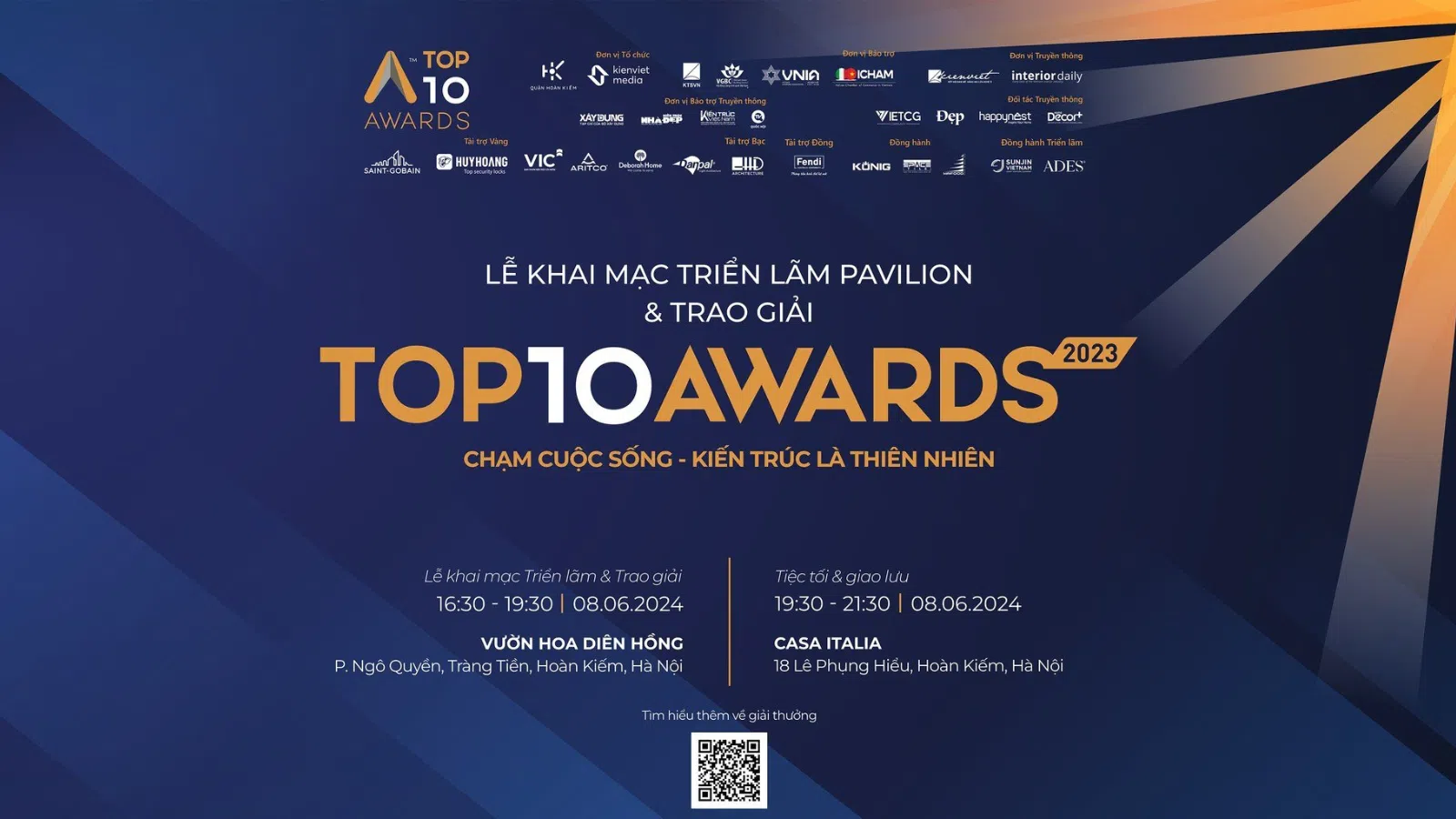 VIC LÀ NHÀ TÀI TRỢ BẠC TẠI LỄ TRAO GIẢI TOP 10 AWARDS 2023