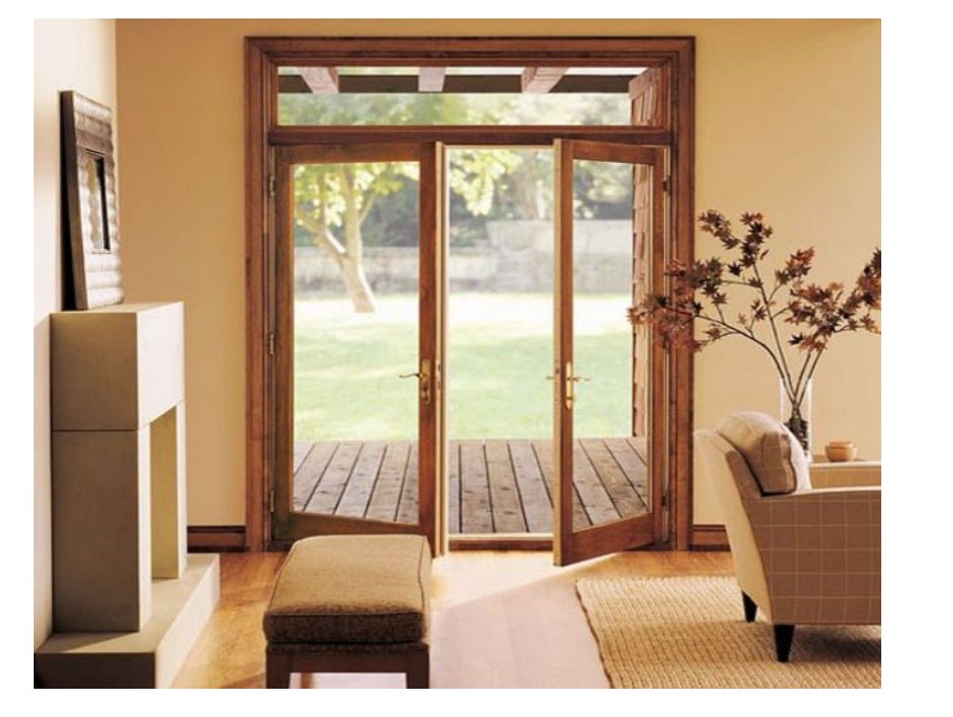 Cửa nhôm vân gỗ 4 cánh