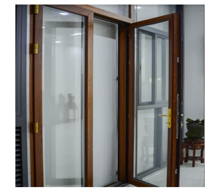 Cửa sổ nhôm vân gỗ
