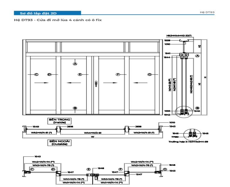 Mặt cắt nhôm DT93