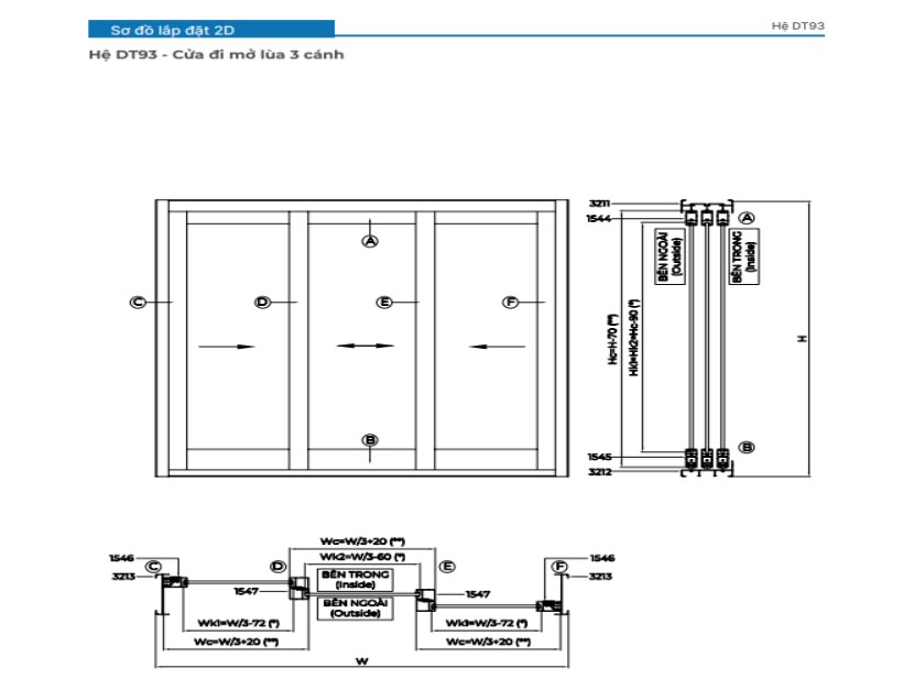 Mặt cắt nhôm DT93